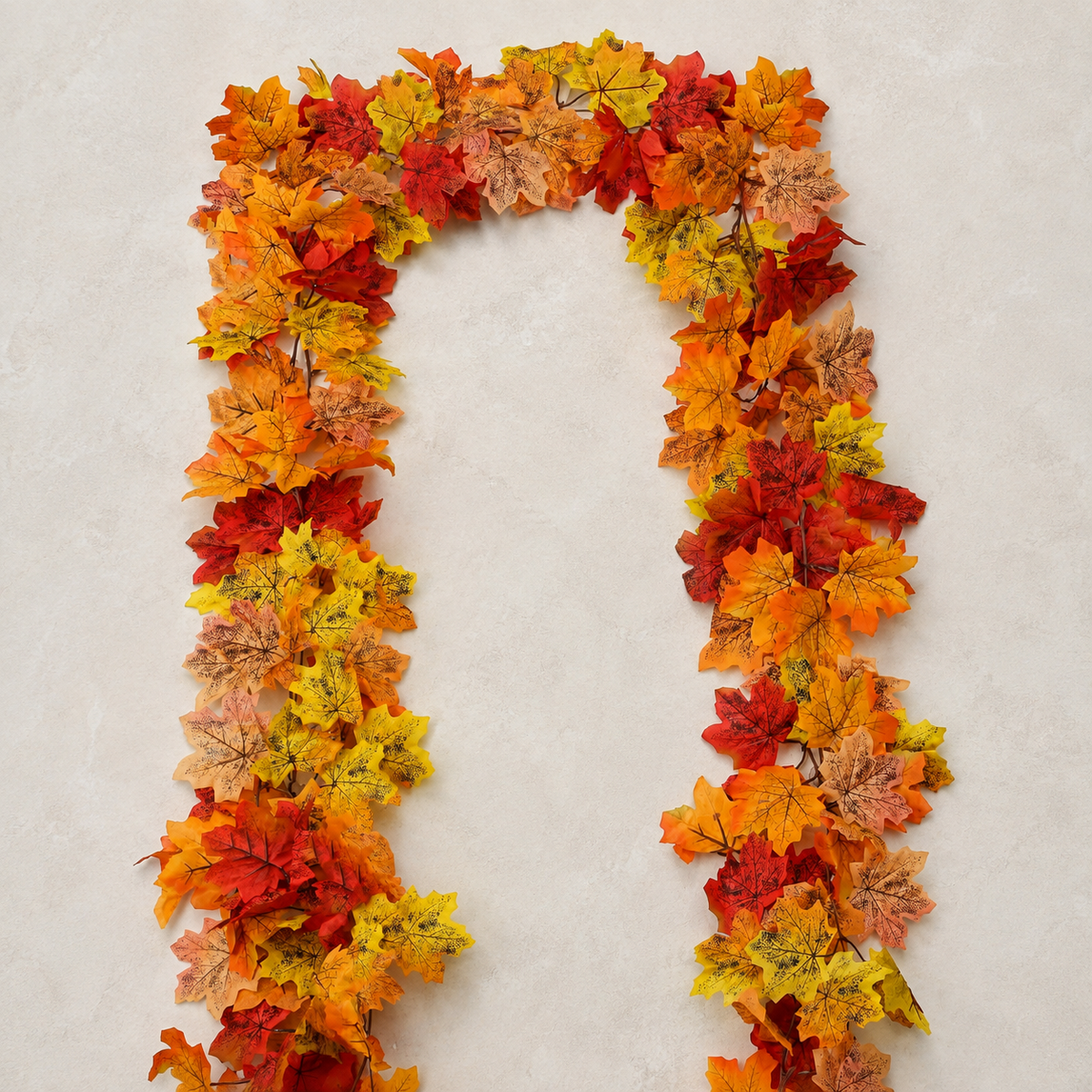 2 Pack 79 Inch Deep Red Maple Leaf Garlands, Autumn Mantel and Thanksgiving Decor