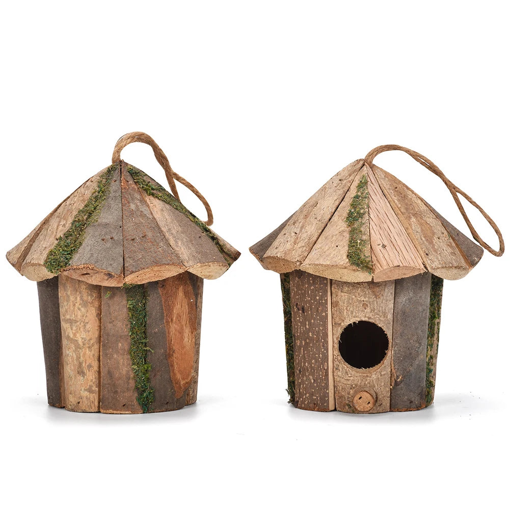 Rustic Wooden Hanging Birdhouse, 16 cm - alternate view 4