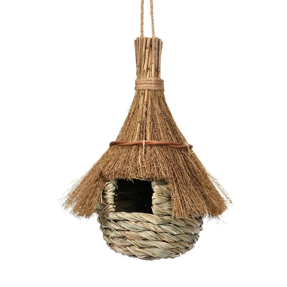 Handwoven Grass Hanging Bird Hut - alternate view 7