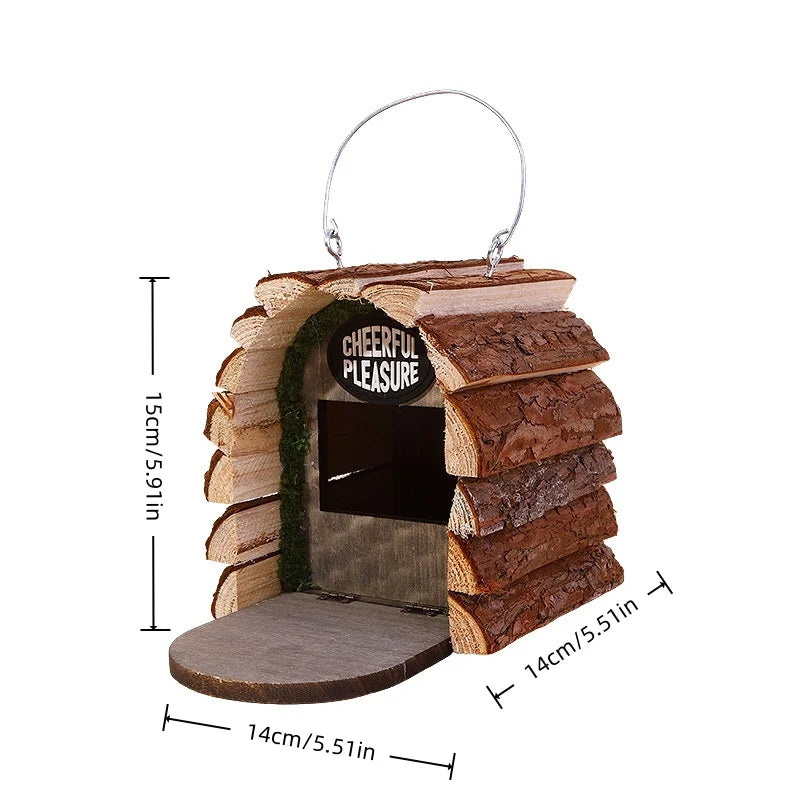 Natural Wooden Hanging Birdhouse - alternate view 4