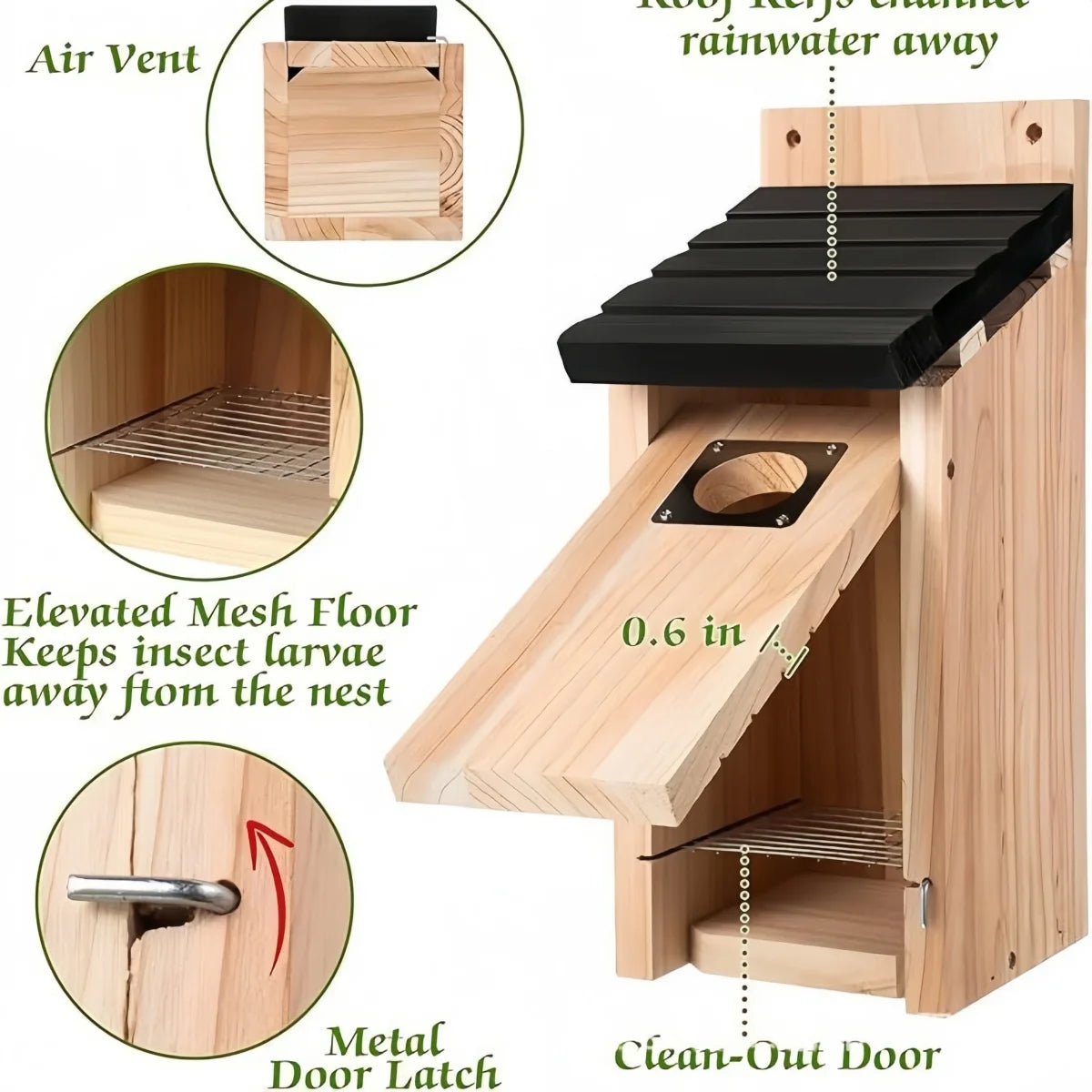Cedar Outdoor Birdhouse Kit - alternate view 5