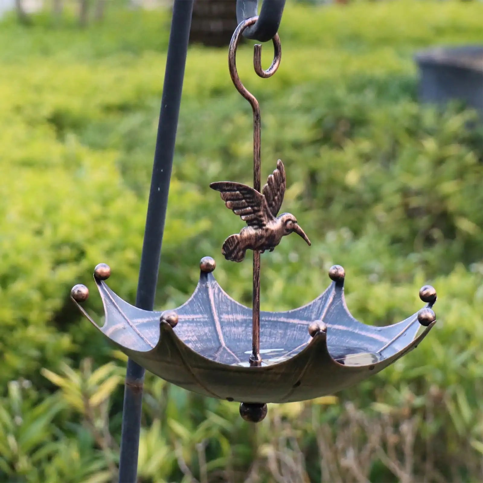 Antique-Style Umbrella Bird Feeder & Bath