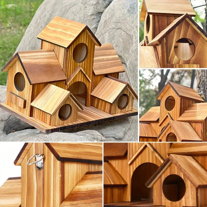 Large Wooden Garden Birdhouse, 2 Finishes - alternate view 3