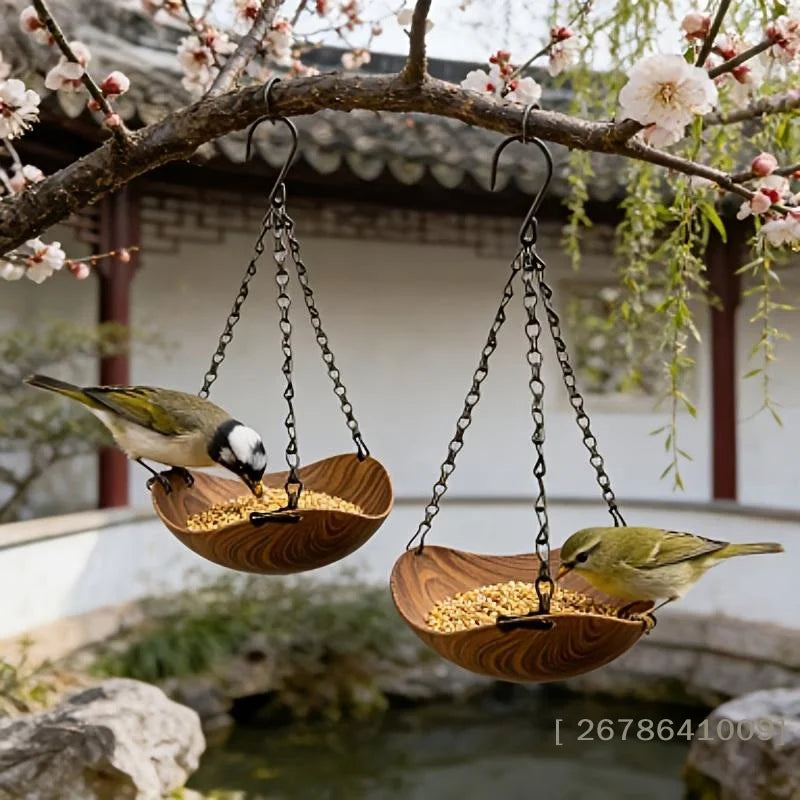 Vintage Wood Hanging Bird Feeder, 2 Styles - alternate view 4