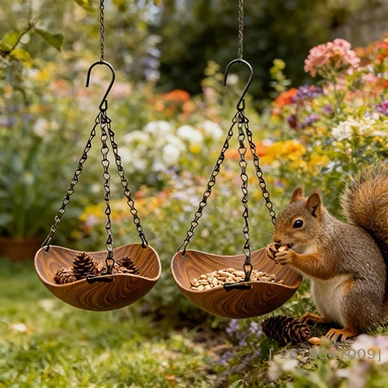Vintage Wood Hanging Bird Feeder, 2 Styles - alternate view 5