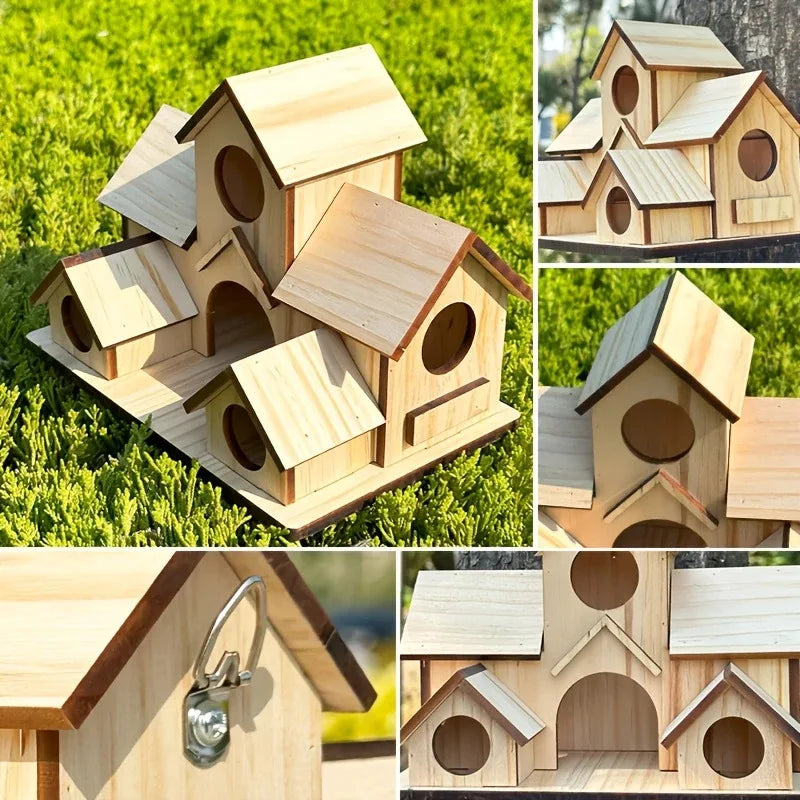 Large Wooden Garden Birdhouse, 2 Finishes - alternate view 2