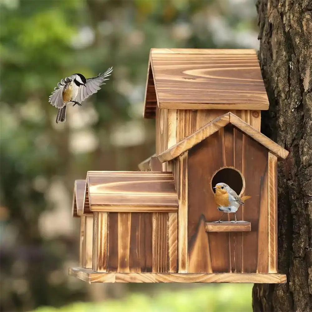 Five-Room Wooden Outdoor Birdhouse - alternate view 4