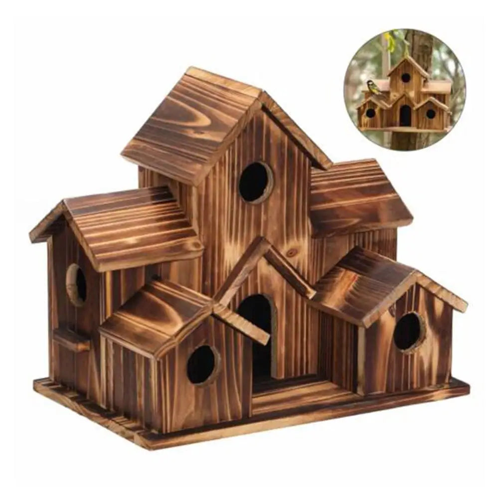 Five-Room Wooden Outdoor Birdhouse - alternate view 2