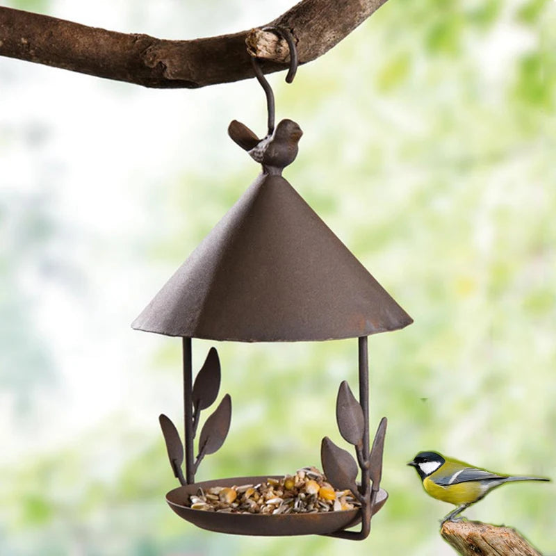 Decorative Iron Hanging Bird Feeder