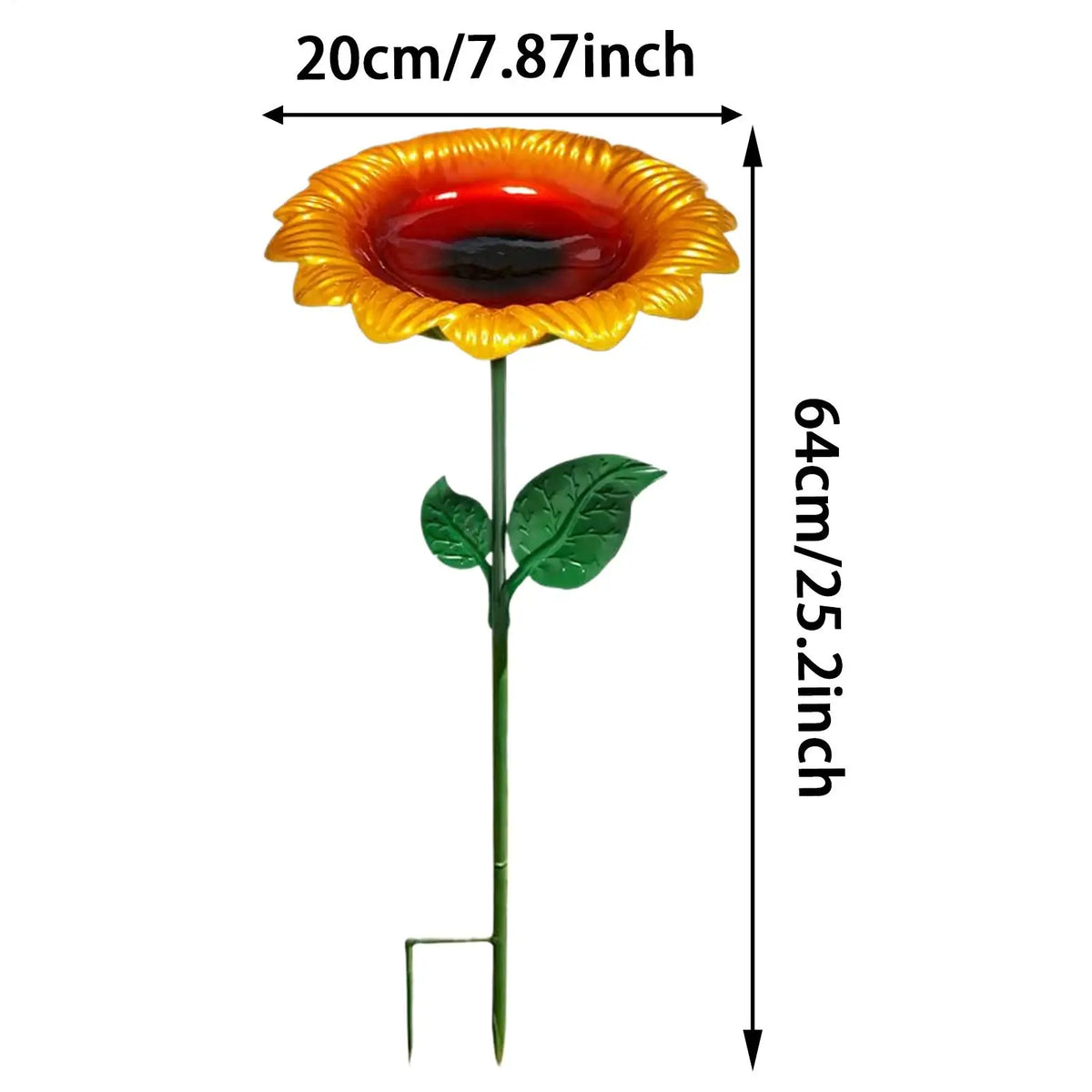 Sunflower Metal Bird Bath & Feeder - alternate view 6