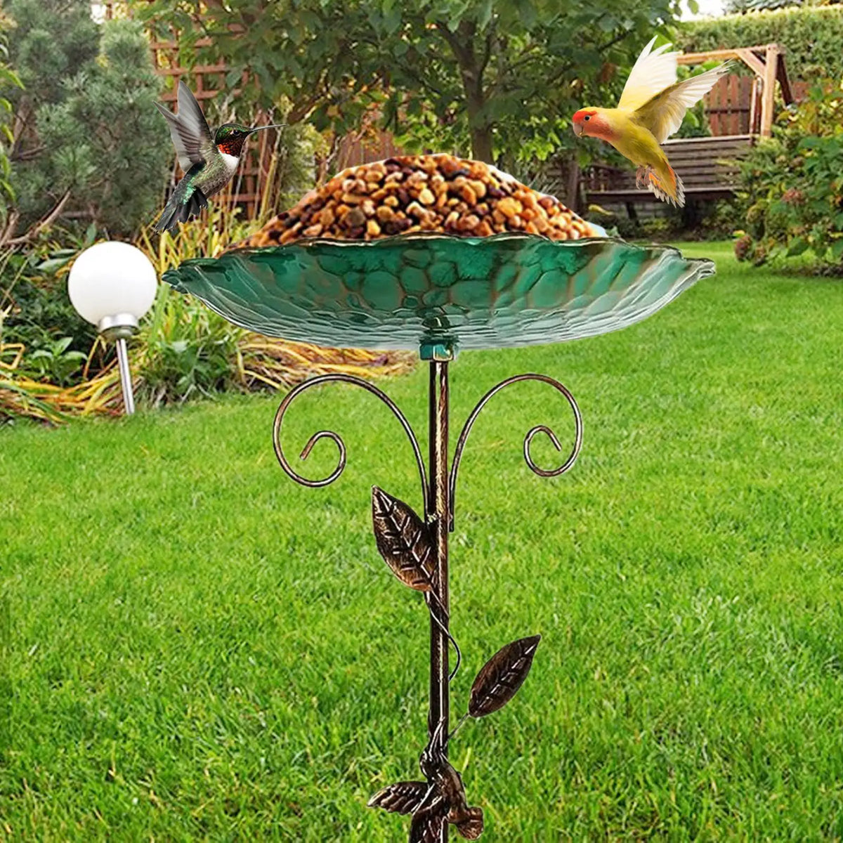 Adjustable Metal Standing Bird Bath, 77 cm - alternate view 4