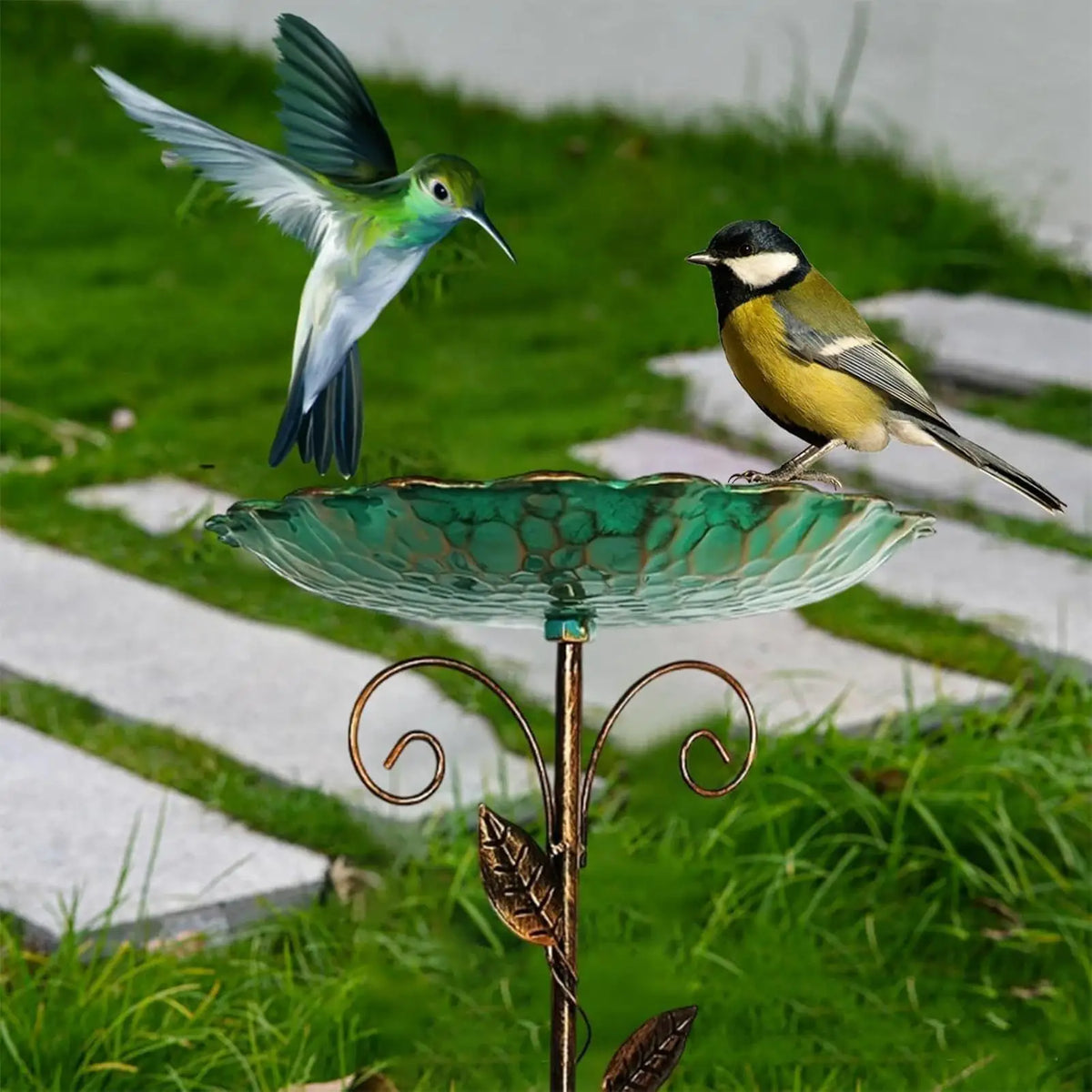 Adjustable Metal Standing Bird Bath, 77 cm - alternate view 2