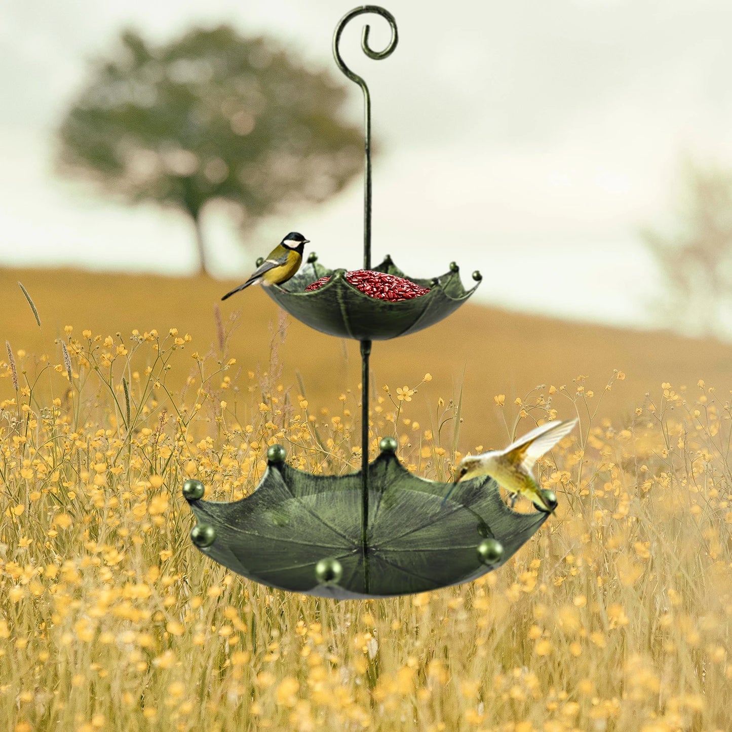 Antique-Style Umbrella Bird Feeder & Bath - alternate view 4