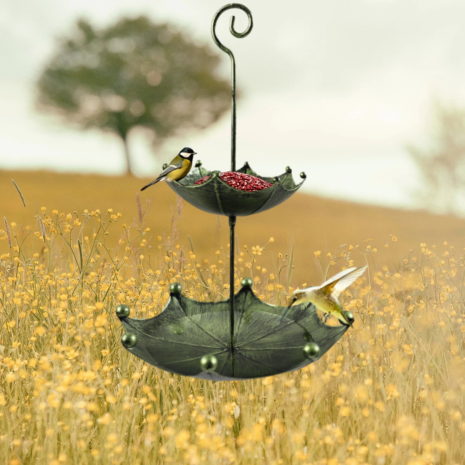 Antique-Style Umbrella Bird Feeder & Bath - alternate view 4