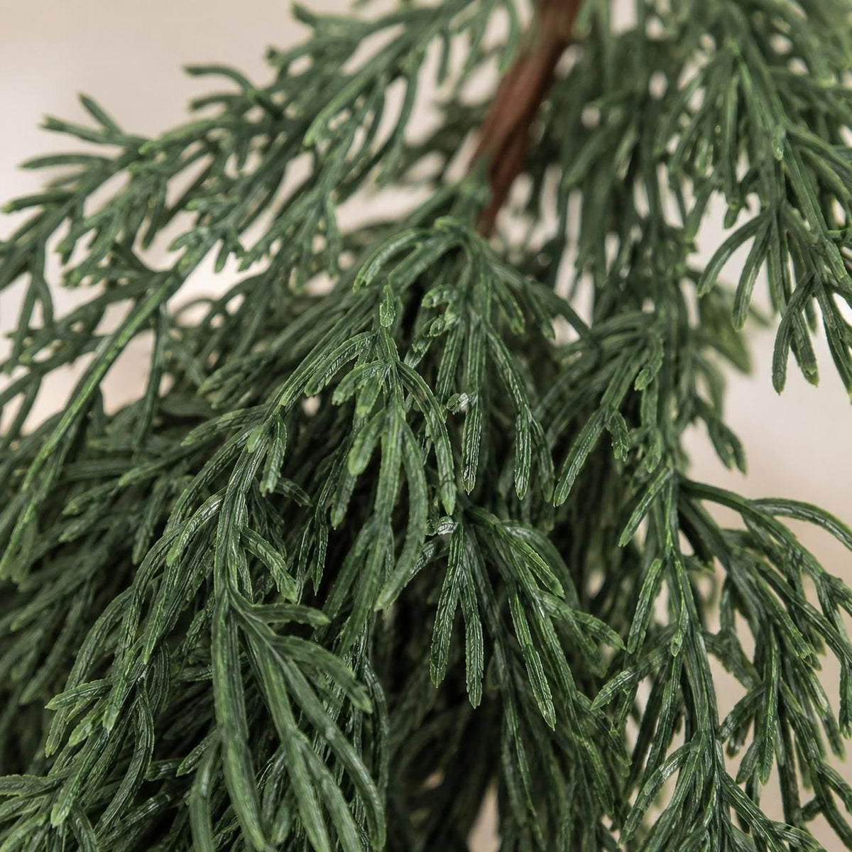 16 Artificial Norfolk Pine Stems, 18 Inch Soft Touch Cedar Greenery Branches for Christmas Wreaths, Garlands and Vase Filler