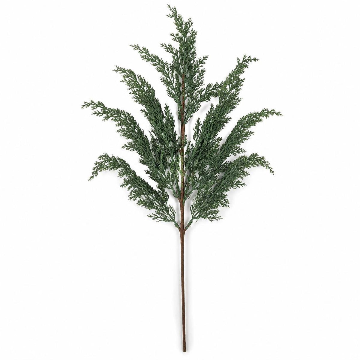 16 Artificial Norfolk Pine Stems, 18 Inch Soft Touch Cedar Greenery Branches for Christmas Wreaths, Garlands and Vase Filler