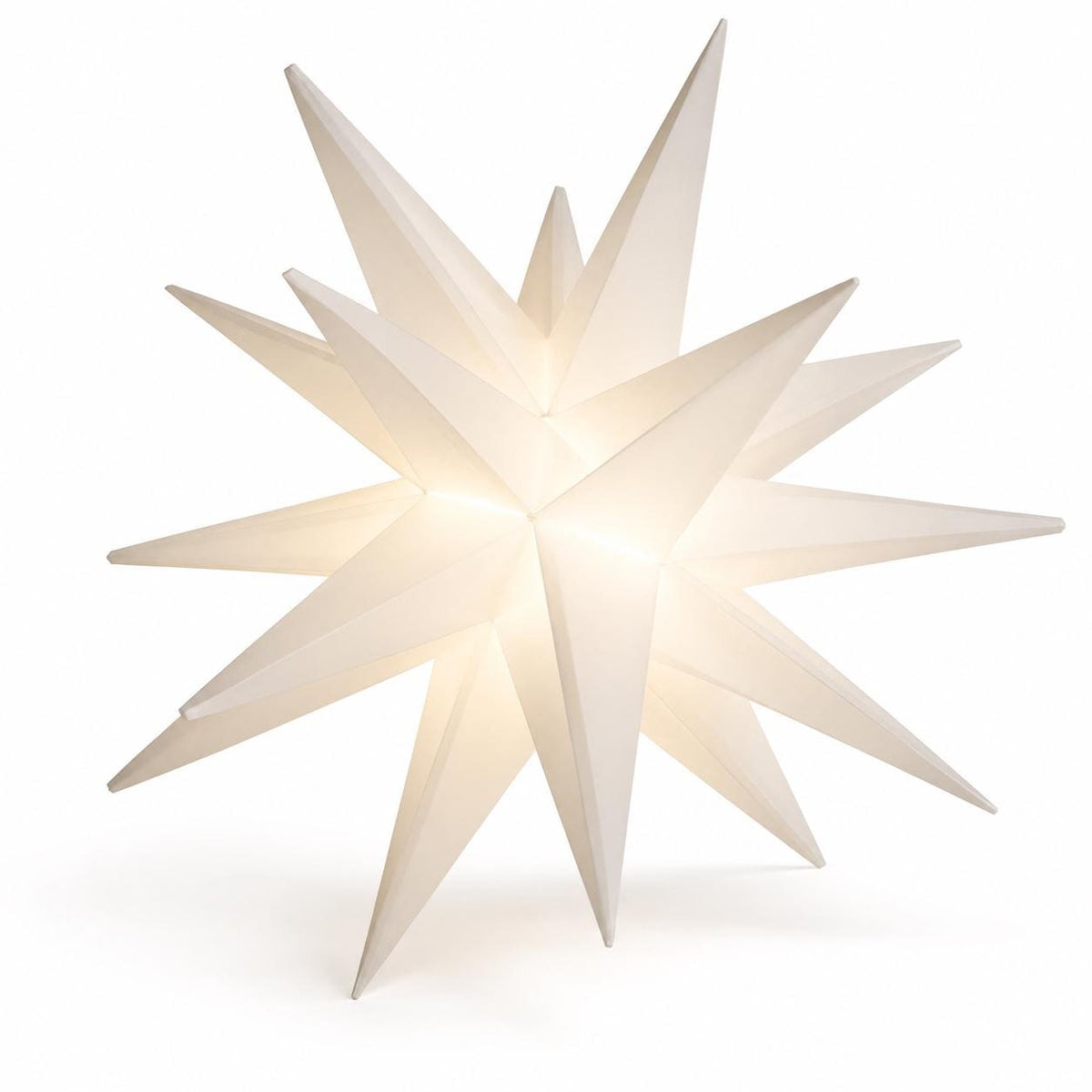 18 Inch Lighted Moravian Star, Warm White LED Hanging Christmas Star, Plug-In Outdoor Porch and Advent Decoration