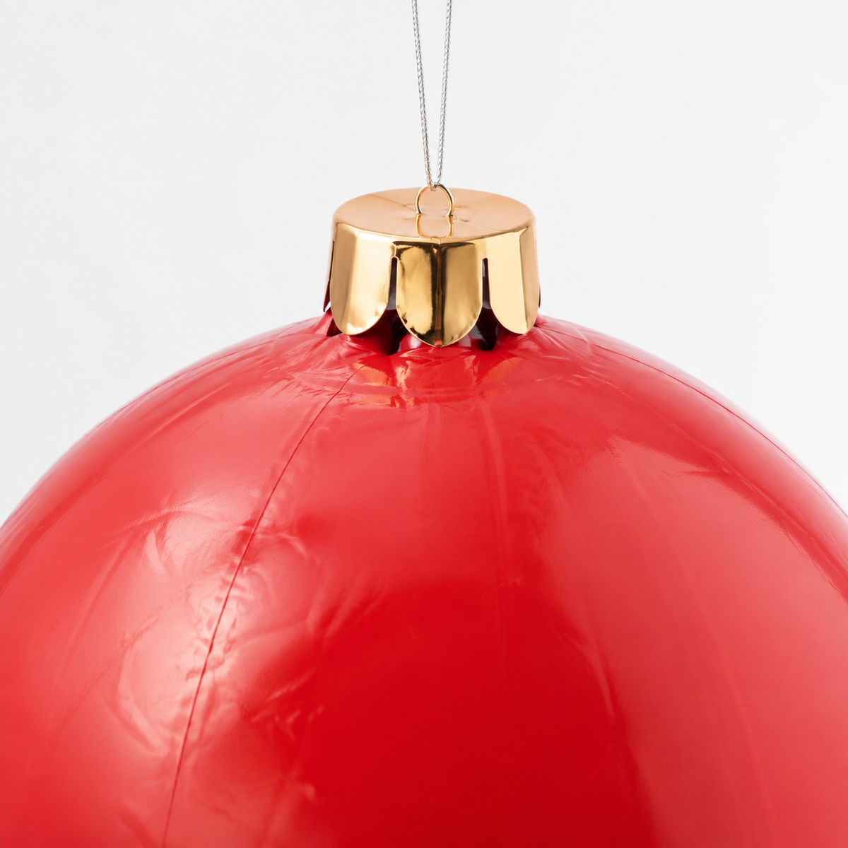 Oversized Inflatable Christmas Ornament Ball, Indoor Outdoor Holiday Yard Decor, 15-30 Inch