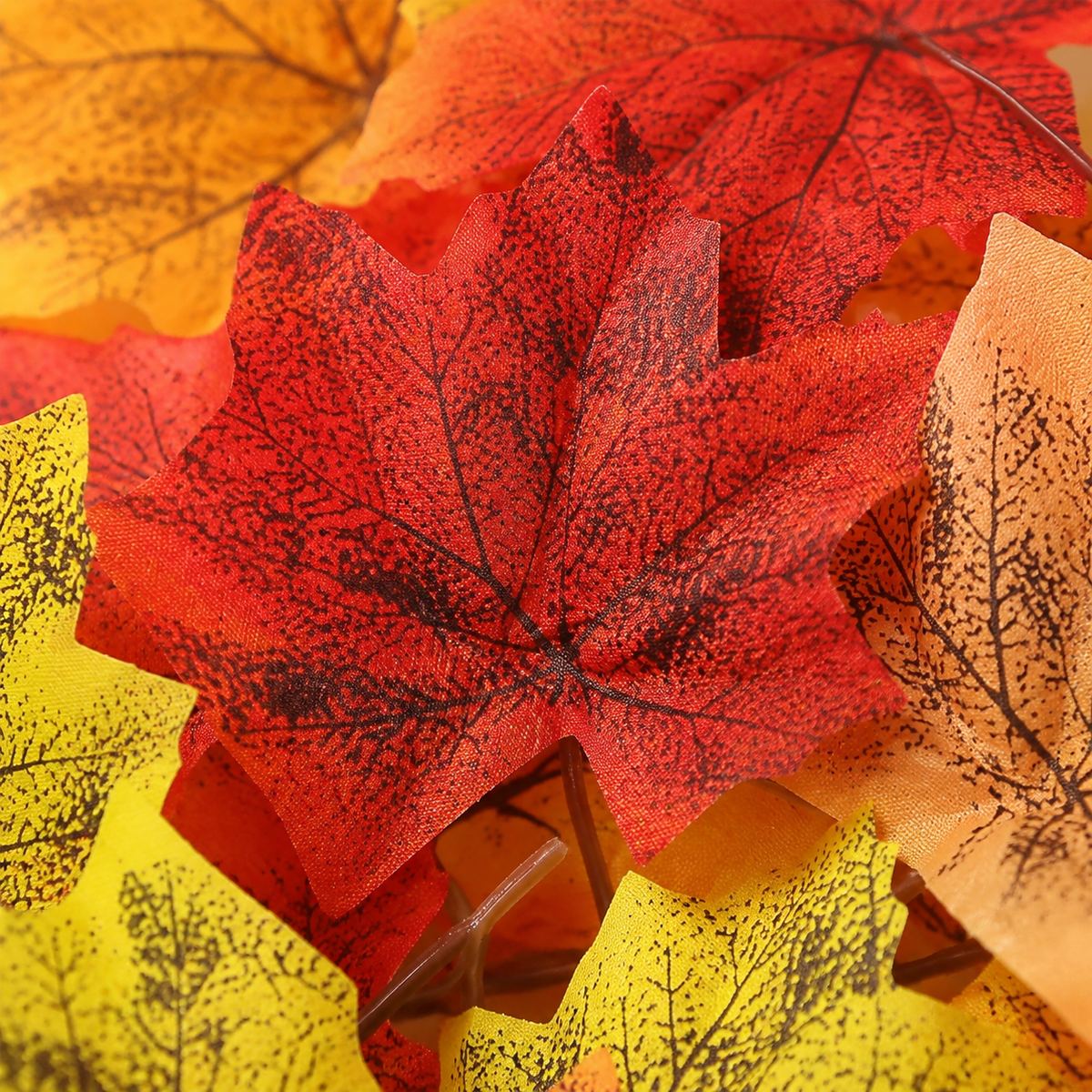 2 Pack 79 Inch Deep Red Maple Leaf Garlands, Autumn Mantel and Thanksgiving Decor