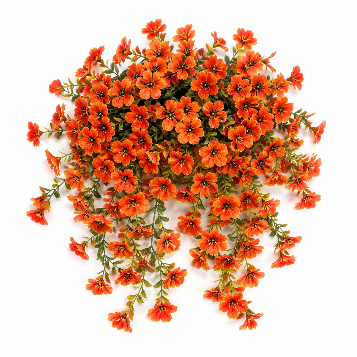 2 Pack Orange Daisy Hanging Flowers, UV Resistant Faux Autumn Porch Decor