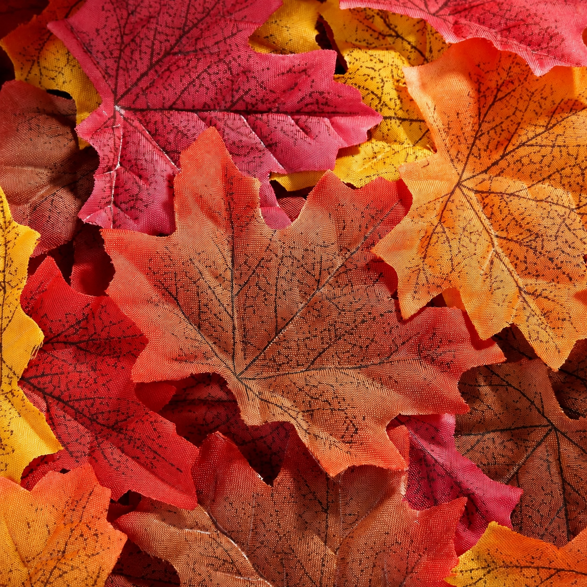 300 Artificial Maple Leaves, Mixed Autumn Colors for Crafts and Table Scatter