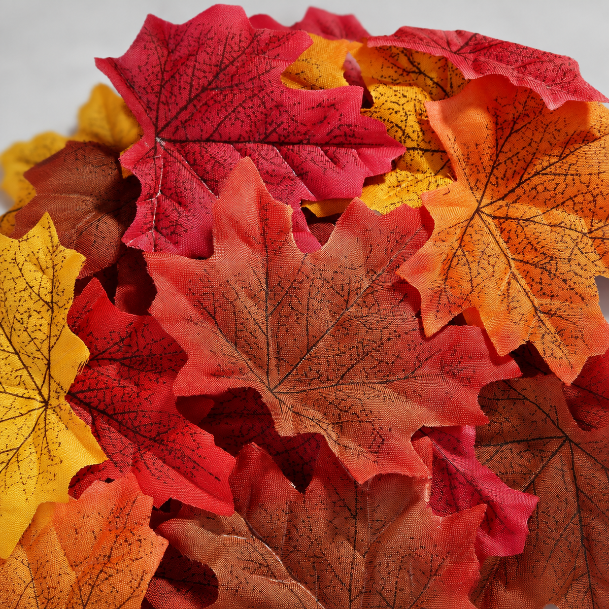 300 Artificial Maple Leaves, Mixed Autumn Colors for Crafts and Table Scatter