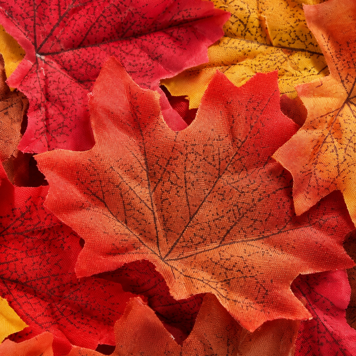 300 Artificial Maple Leaves, Mixed Autumn Colors for Crafts and Table Scatter