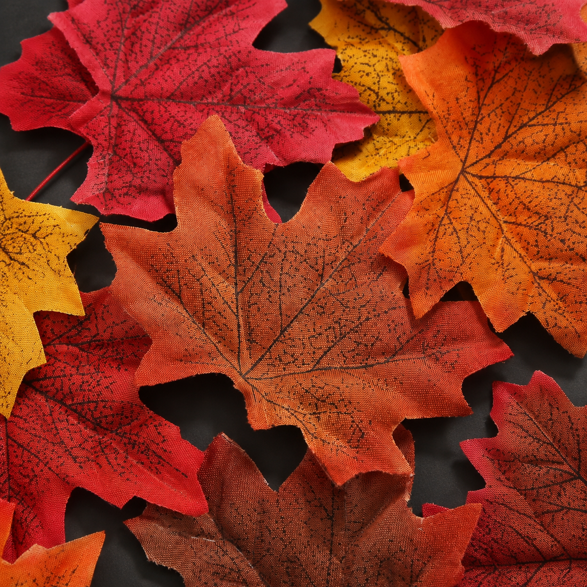 300 Artificial Maple Leaves, Mixed Autumn Colors for Crafts and Table Scatter