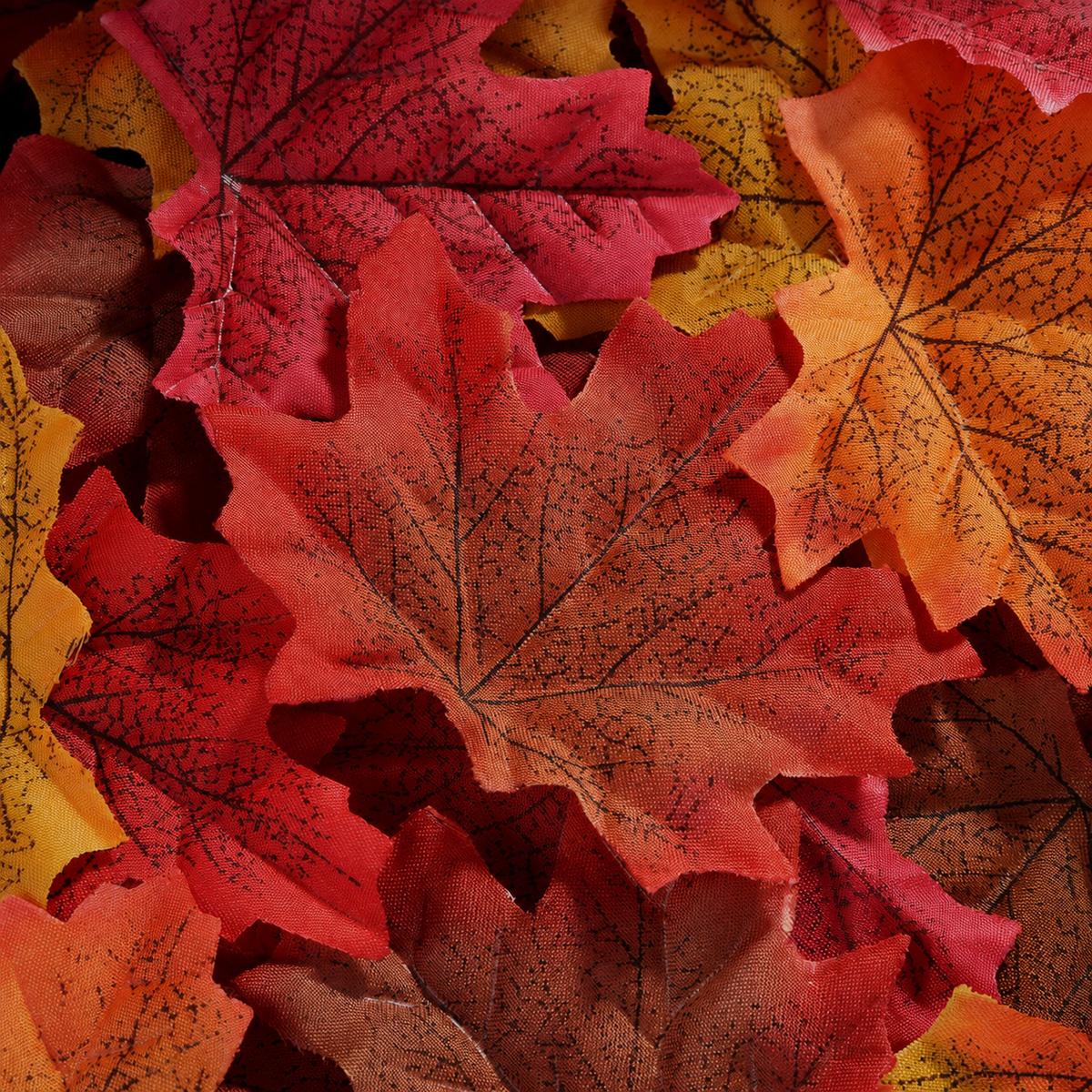 300 Artificial Maple Leaves, Mixed Autumn Colors for Crafts and Table Scatter