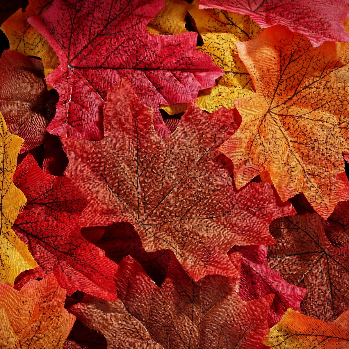 300 Artificial Maple Leaves, Mixed Autumn Colors for Crafts and Table Scatter