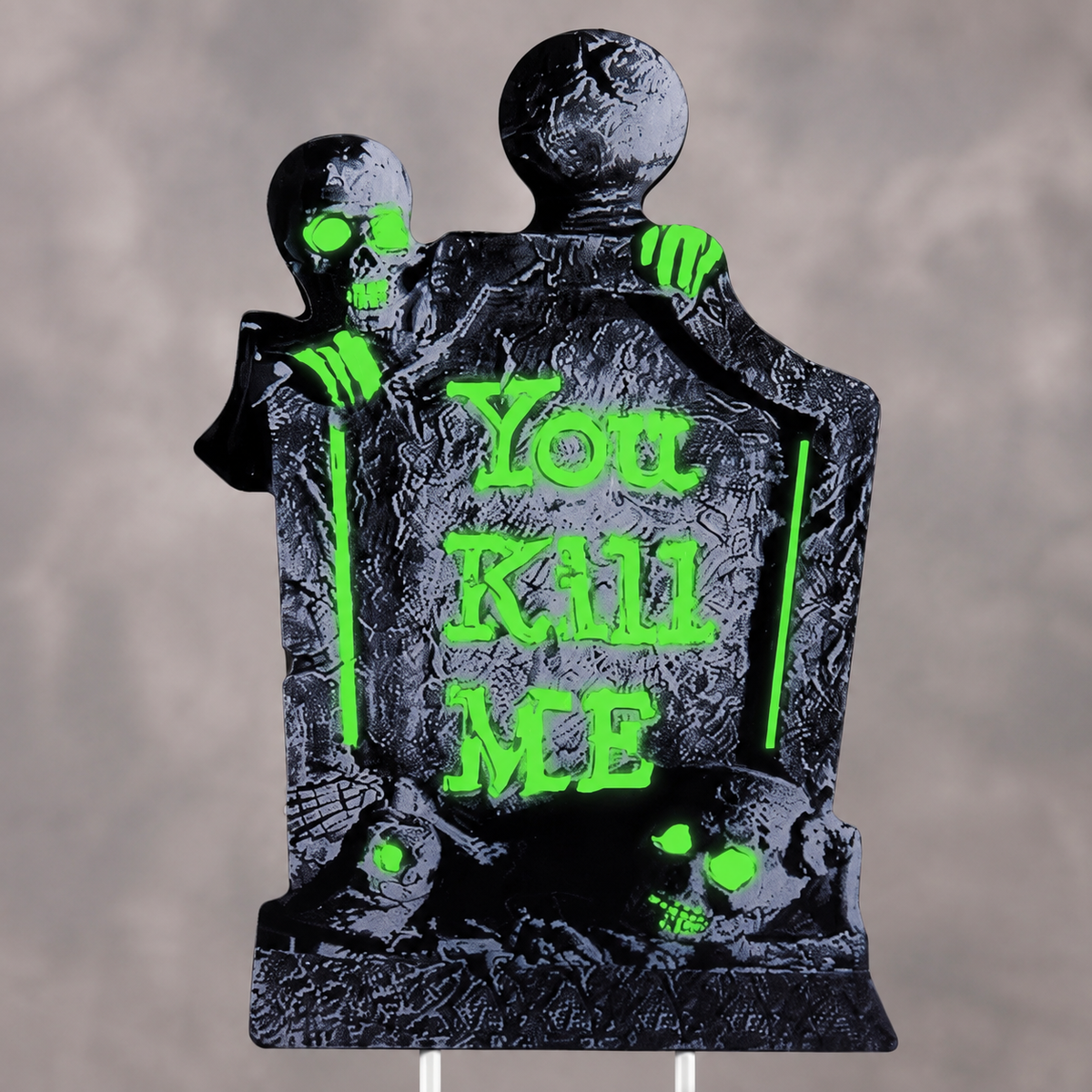 Set of 6 Glow in the Dark Tombstone Yard Signs with Stakes, Halloween Graveyard Decorations, product view 8