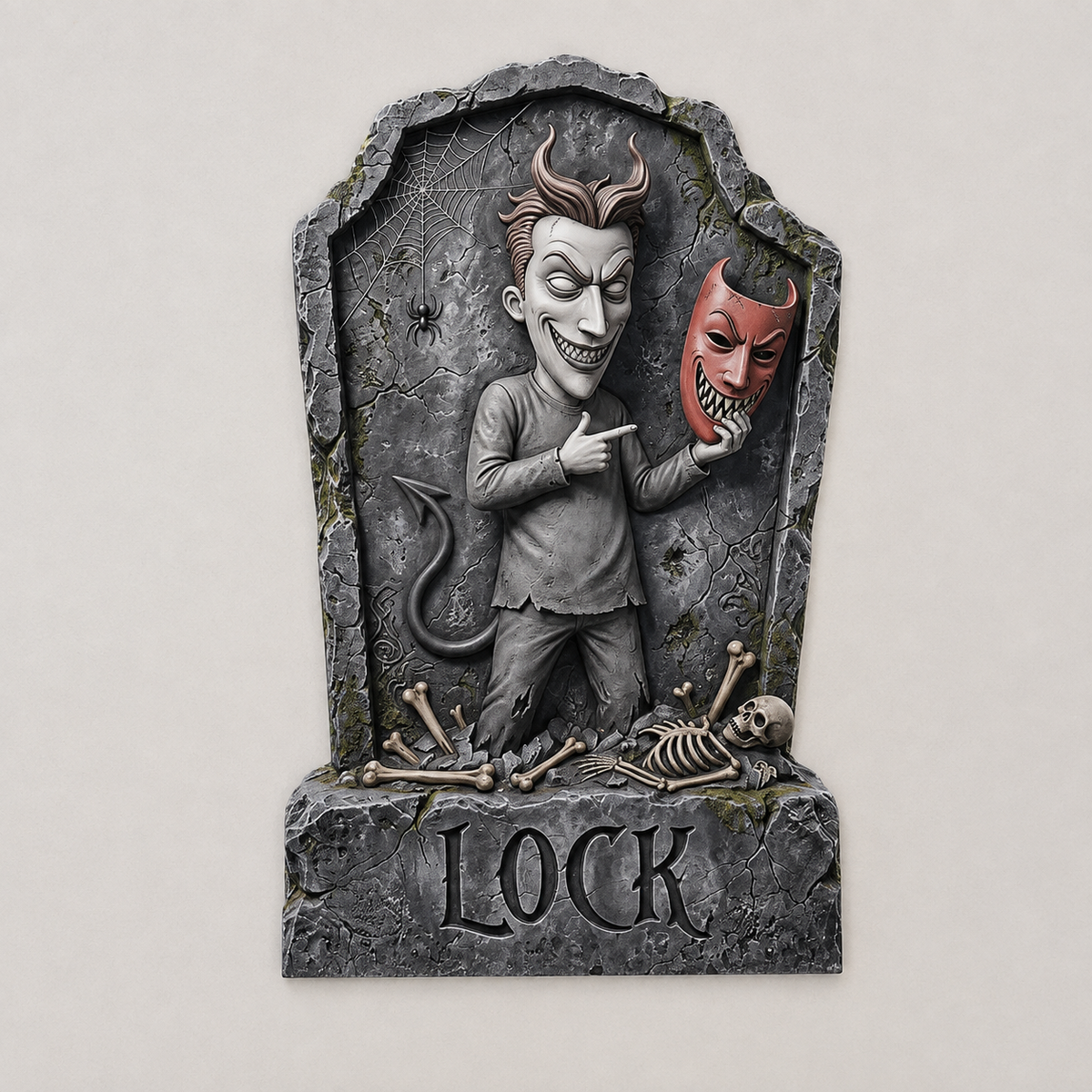 Set of 6 Printed Character Tombstone Yard Signs, 17 Inch Halloween Graveyard Decorations, product view 4