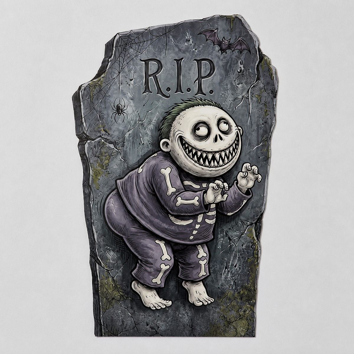 Set of 6 Printed Character Tombstone Yard Signs, 17 Inch Halloween Graveyard Decorations, product view 8
