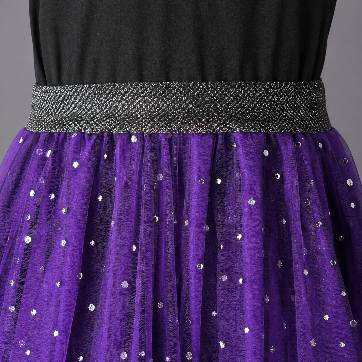 47 Inch Hanging Witch with Purple Skirt, Light Up Eyes and Sound, Halloween Porch Decoration, product view 7