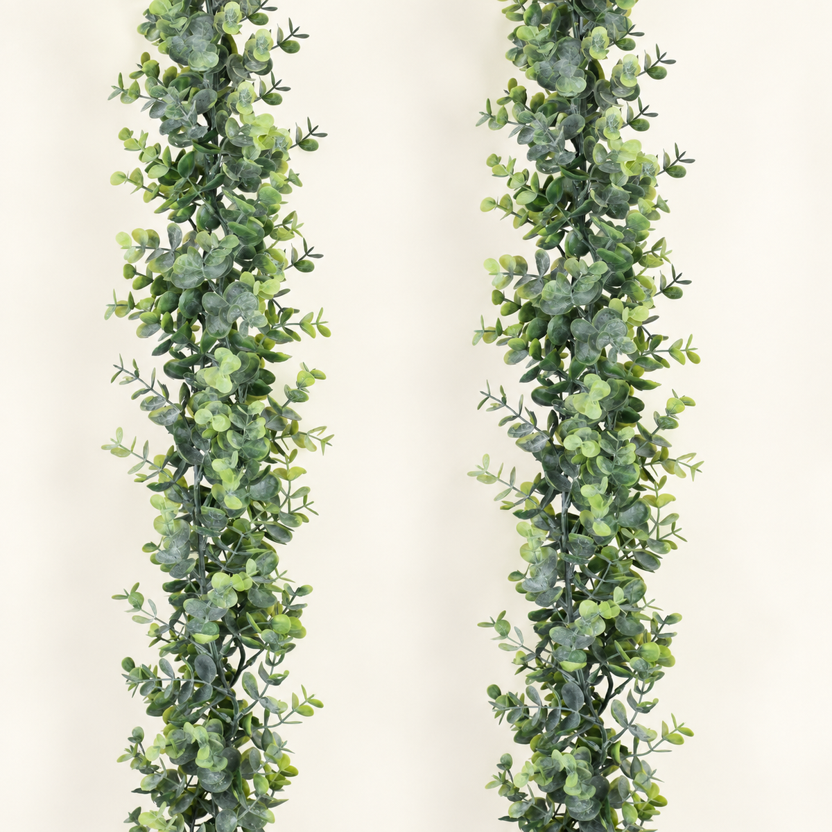 Two faux eucalyptus garlands, 6 ft each - product detail and inclusion view 06
