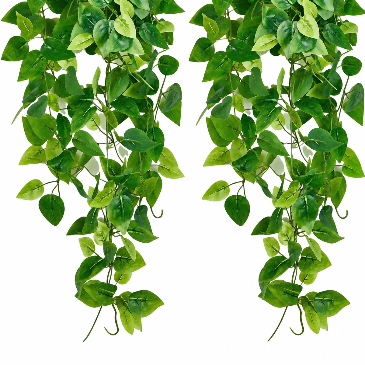 Two artificial trailing ivy bundles without pots - product detail and inclusion view 04