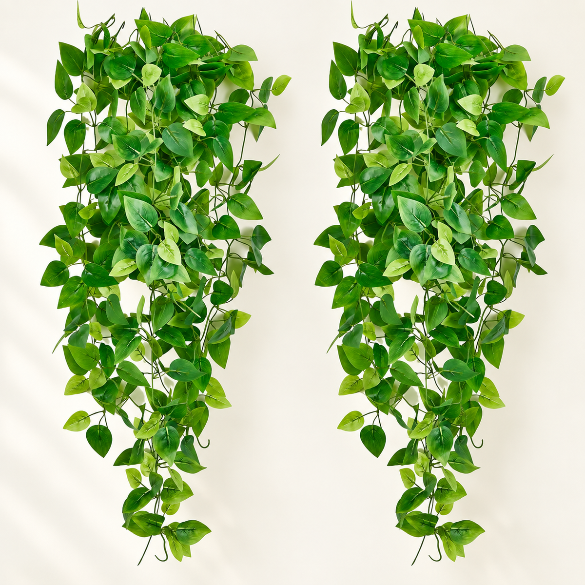 Two artificial trailing ivy bundles without pots - product detail and inclusion view 06