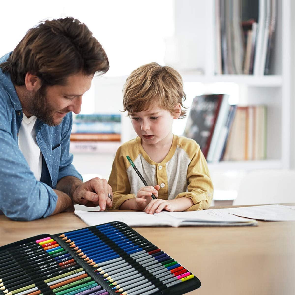 72-Piece Drawing Sketching Art Supplies Set, Graphite, Colored, Charcoal Pencils, Sketch Pad
