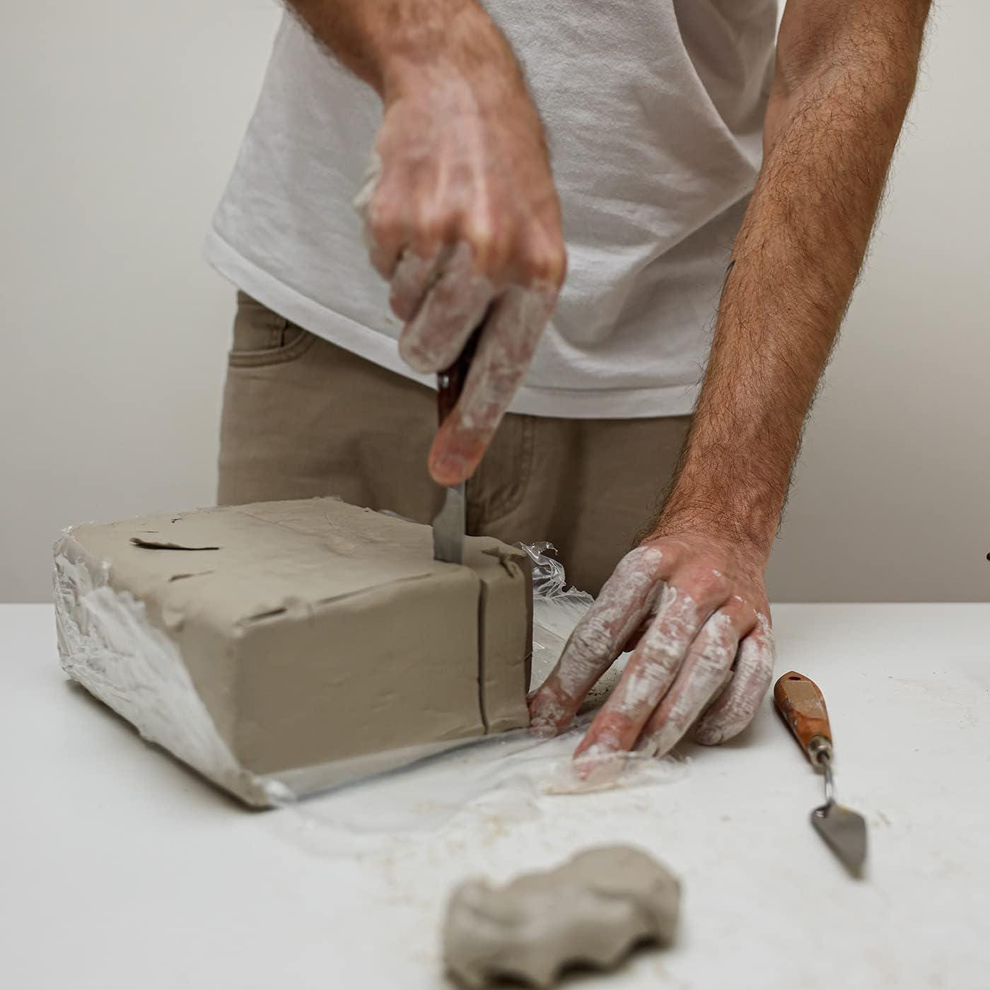 15 lb Air Dry Clay Set, White Gray Terra Cotta, Natural Porcelain Sculpting Pottery
