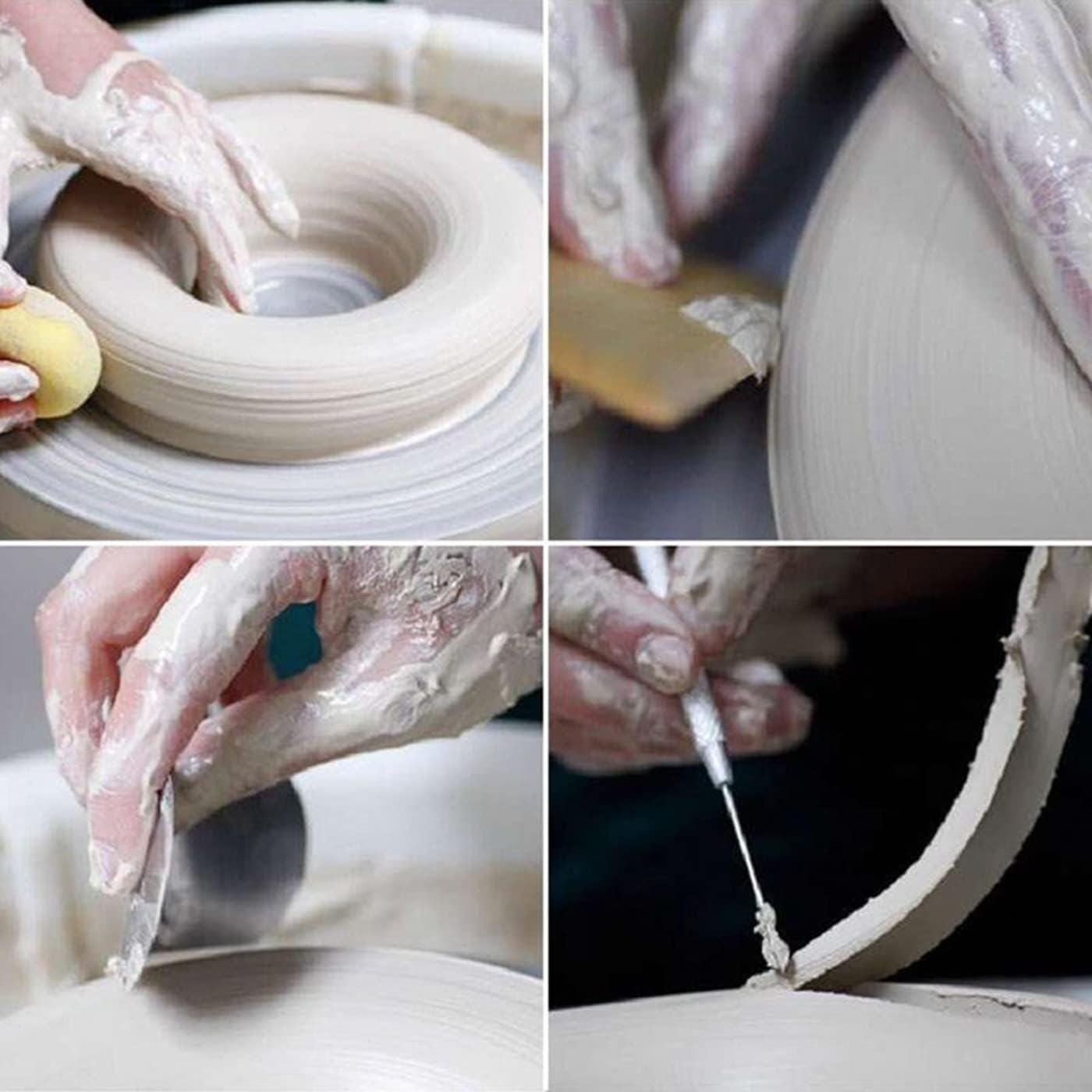 15 lb Air Dry Clay Set, White Gray Terra Cotta, Natural Porcelain Sculpting Pottery