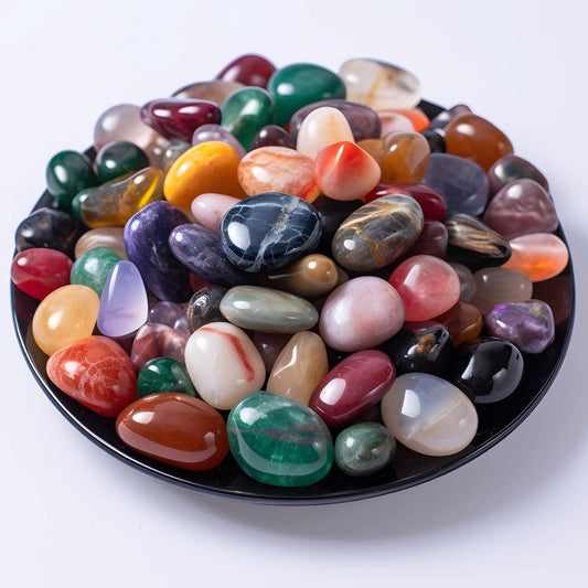 72 Piece Healing Crystal Stone Set, Polished Tumbled Gemstones for Reiki, Meditation and Craft