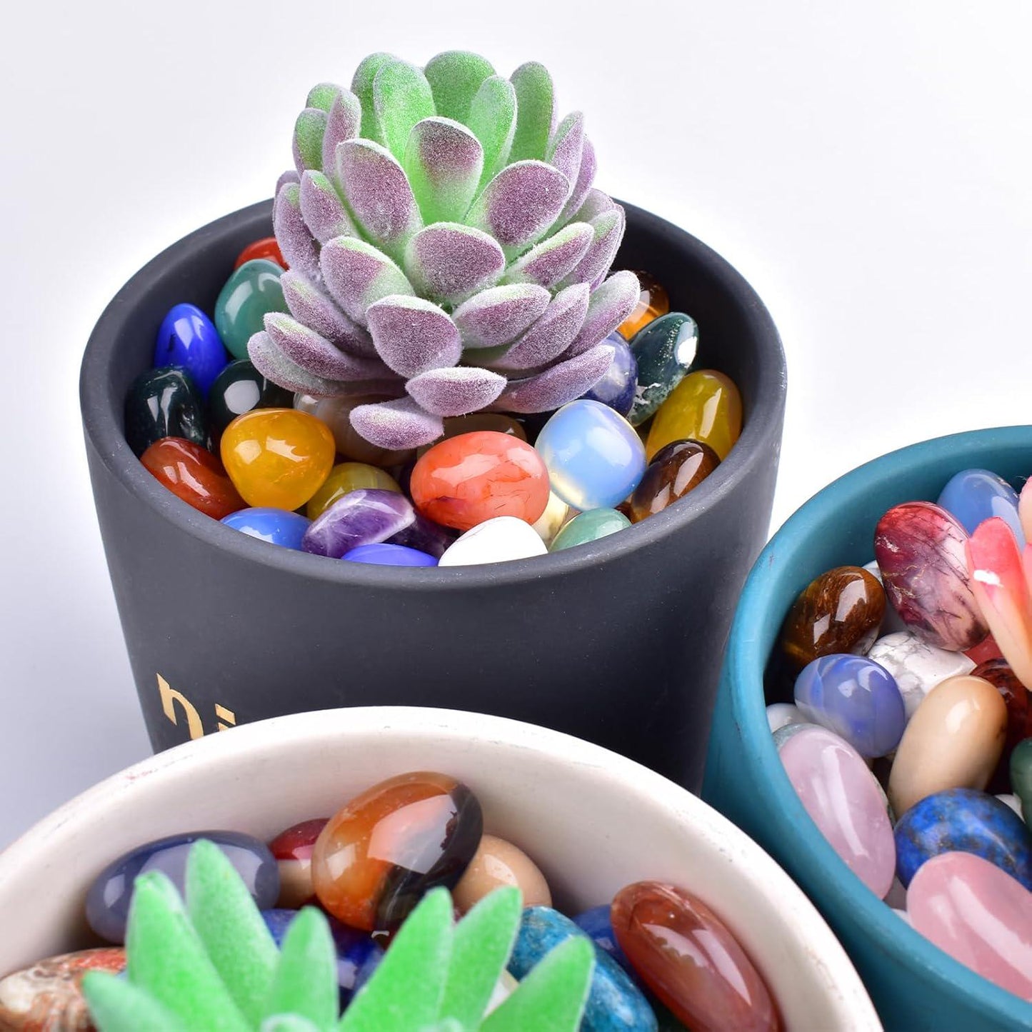 72 Piece Healing Crystal Stone Set, Polished Tumbled Gemstones for Reiki, Meditation and Craft