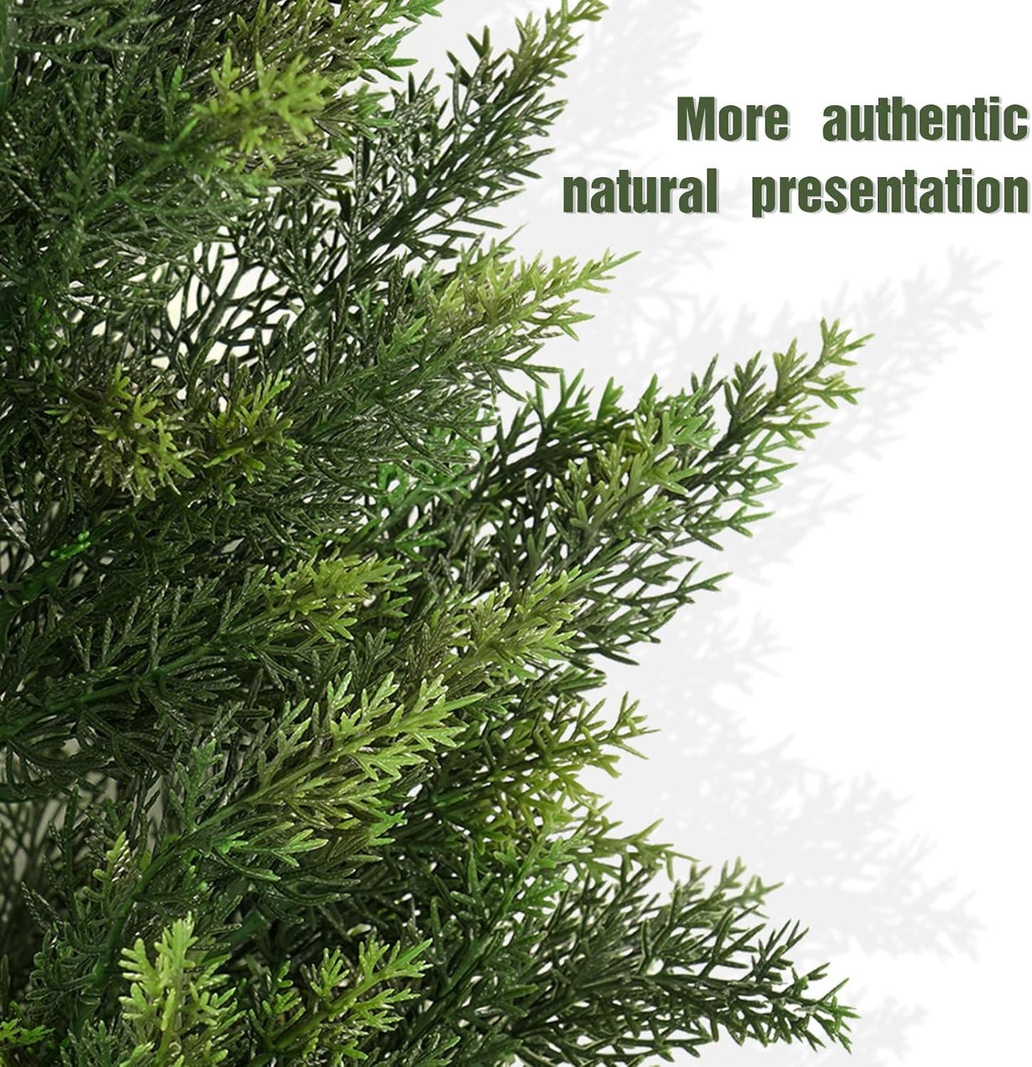 Set of 2 Faux Cedar Topiary Trees, 3FT Artificial Cypress Plants for Porch Decor