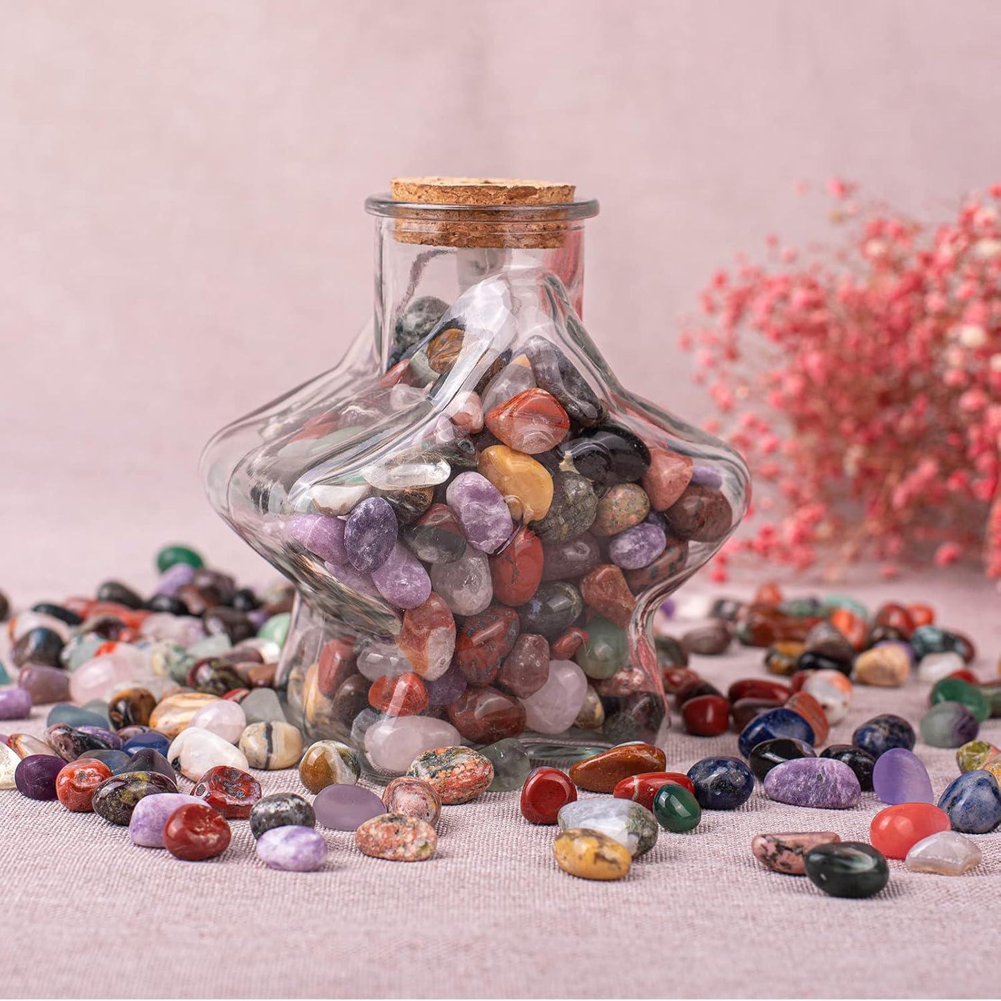 72 Piece Healing Crystal Stone Set, Polished Tumbled Gemstones for Reiki, Meditation and Craft